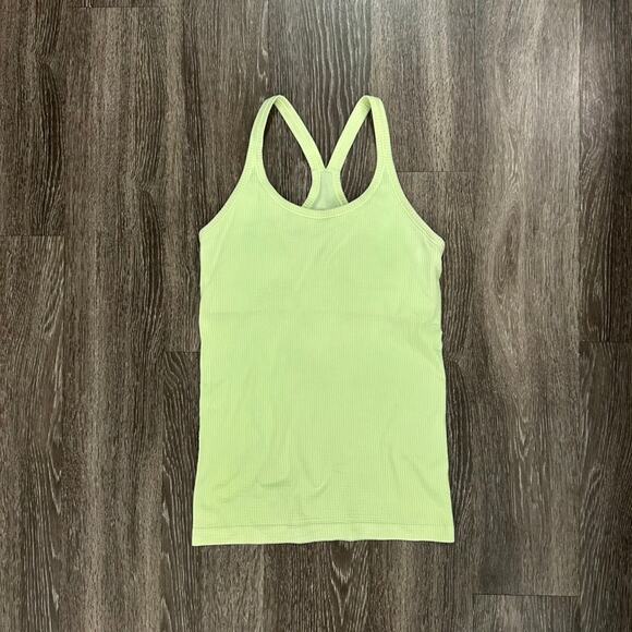 Lululemon Ebb To Street Tank Heathered Clear Mint Ribbed Seamless Racerback Top - Picture 8 of 13
